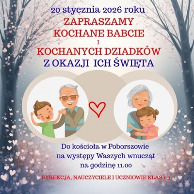 Zaproszenie- Dzień Babci i Dziadka 2026
