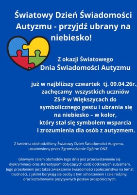 #ŚWATOWY DZIEŃ AUTYZMU 2026
