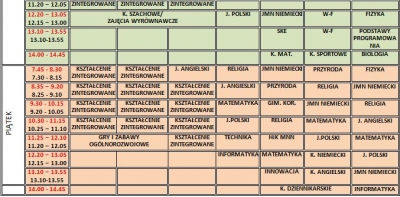 plan lekcji