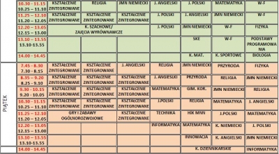 plan lekcji