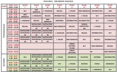 plan lekcji