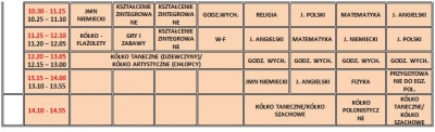 plan lekcji